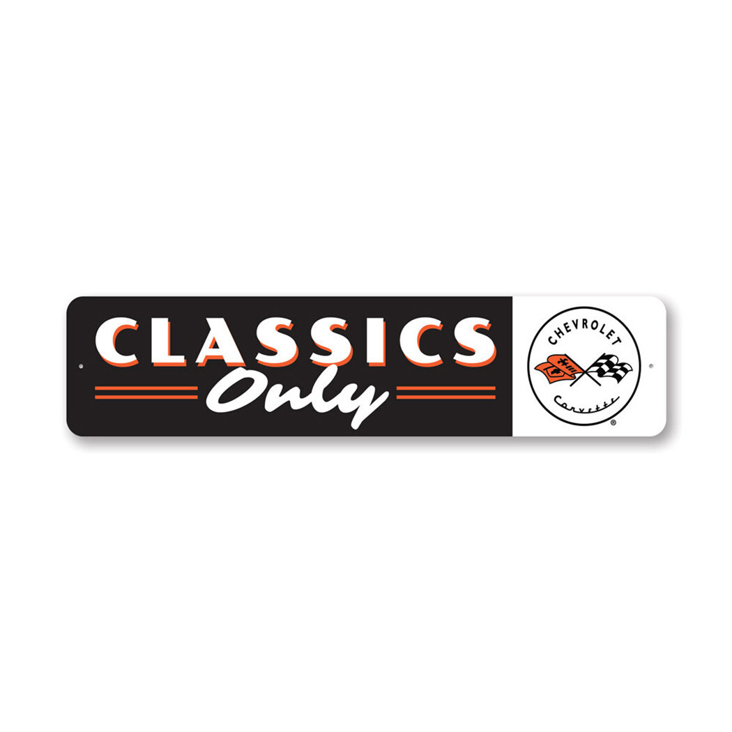 Classics Only Chevy Corvette Metal Sign Chevrolet Automotive Car Man Cave Sports gallery