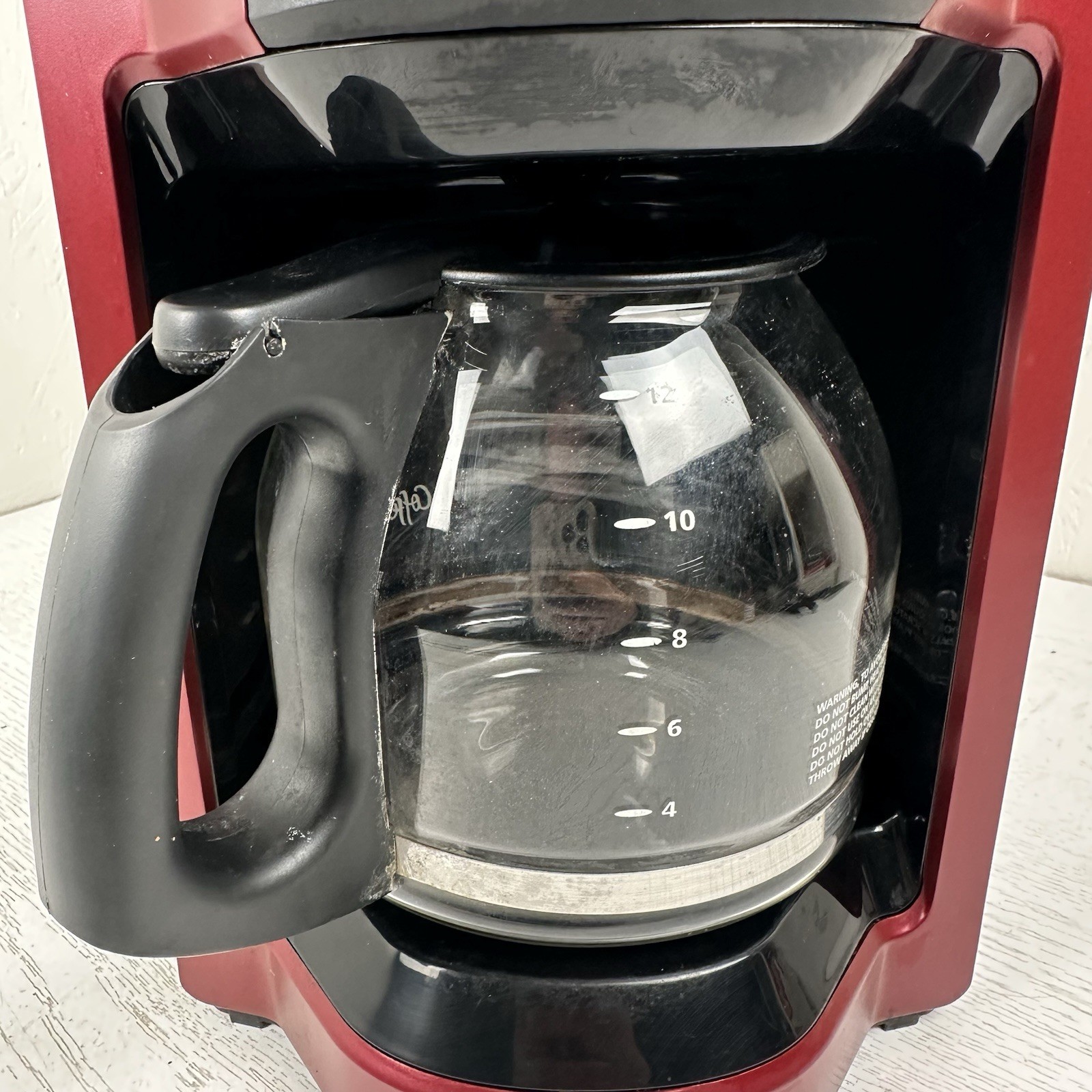 Mr. Coffee 12 Cup Programmable Drip Coffee Maker Brew Strength Selector Dark Red gallery