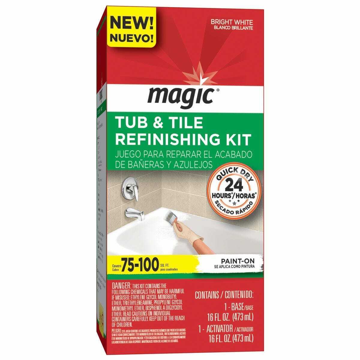 MAGIC 3124 Tub and Tile Refinishing Kit - Bright White - Paint On gallery