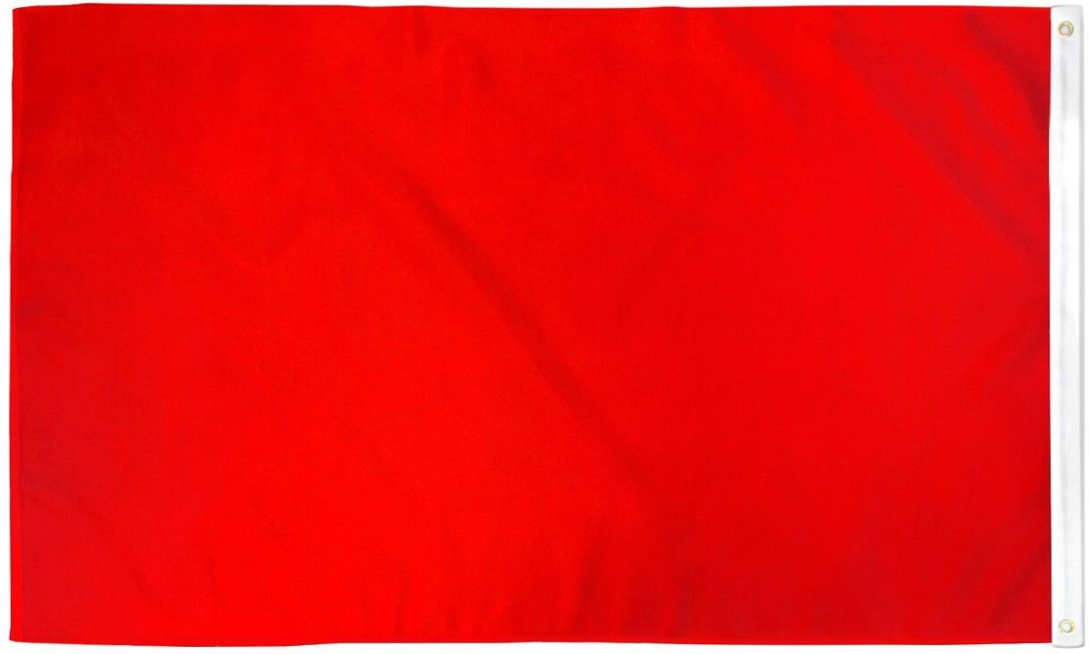"RED" flag 3x5 ft polyester banner sign solid color rojo gallery