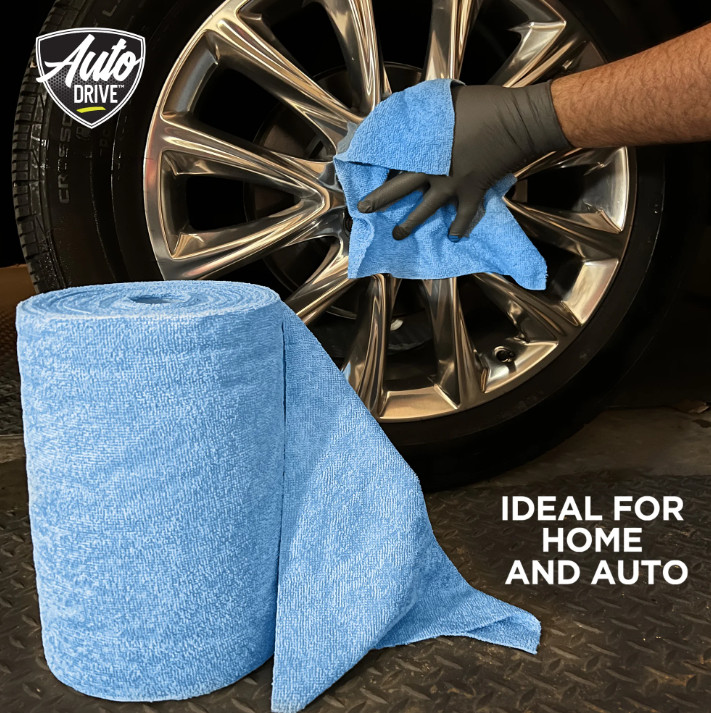 Auto Drive Tear Away Car Wash Multi-Purpose Microfiber Towel Roll, 75 Pack gallery