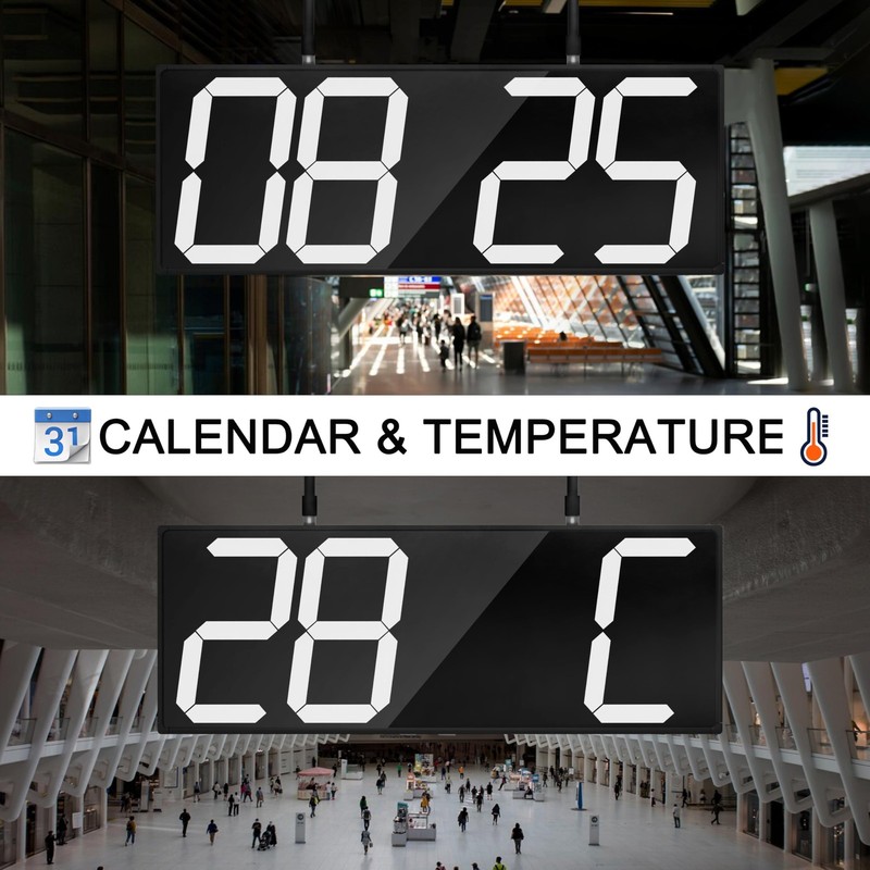 CHKOSDA Digital Wall Clock with Double Sided Display, Large Digital Clock wit... gallery