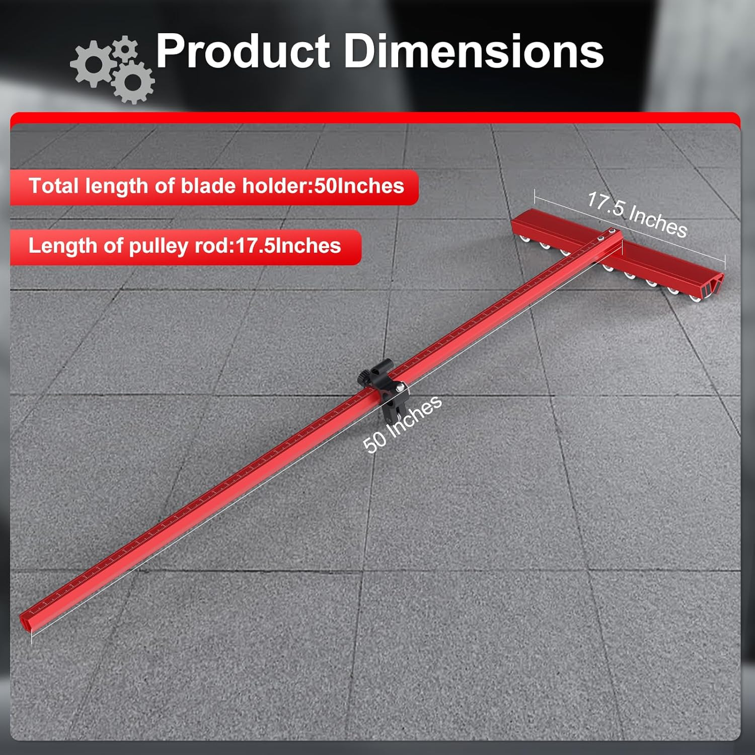 2-In-1 48" T-Shaped Manual Tile & Glass Cutter with Breaking Pliers & 4 Blades,L gallery