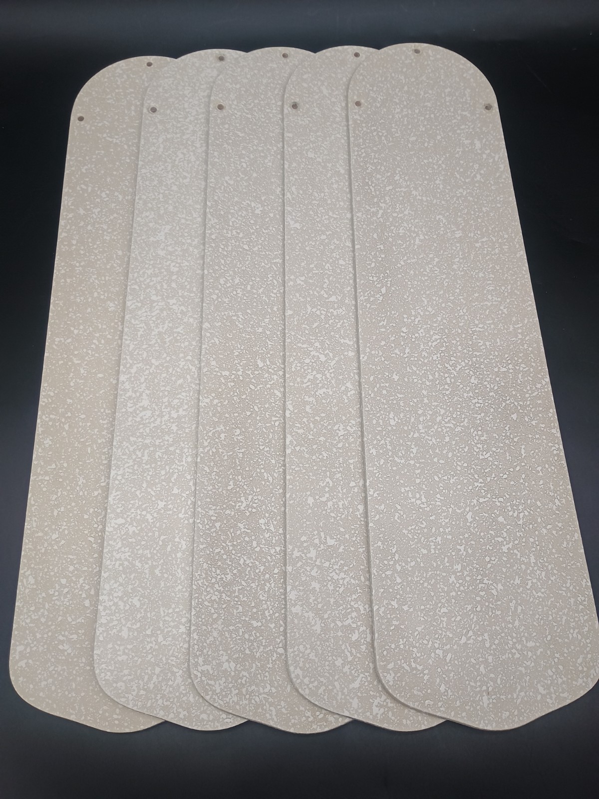 CASABLANCA Ceiling Fan Blades Speckled Off White Set of 5 VINTAGE EXCELLENT gallery