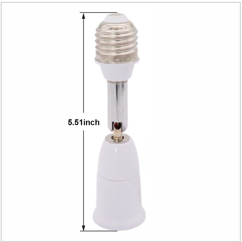 E26/E27 4.5 Inch Light Socket Extension Flexible Adjustable Lamp Extender Holder gallery