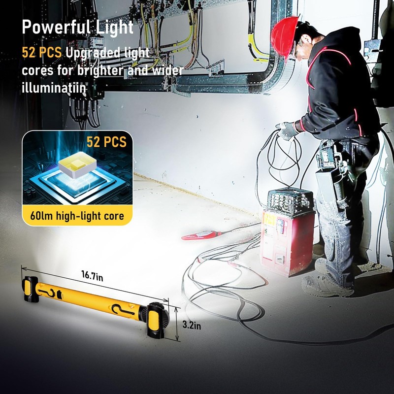 Work Light for Mechanic,3200LM LED Work Lights,5400mAh Rechargeable Magnetic ... gallery