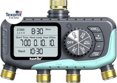 Sprinkler Timer 4 Zone, Water Timer for Programmable, for Soaker Hose with Rain