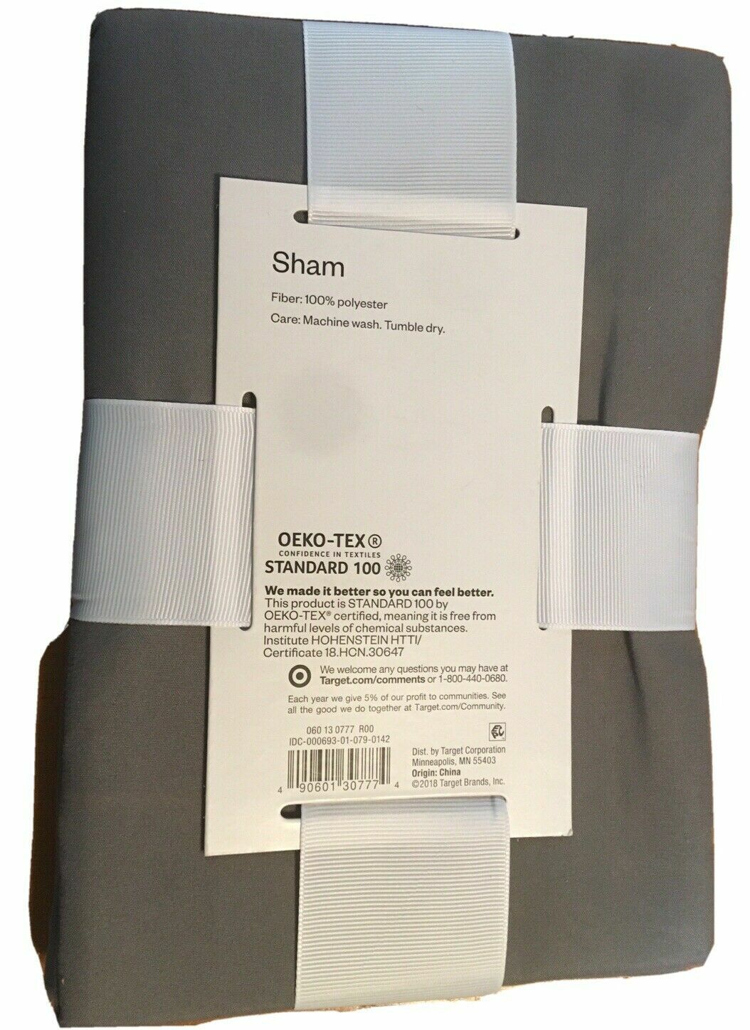 Room Essentials One Pillow Sham Gray Standard Size New gallery