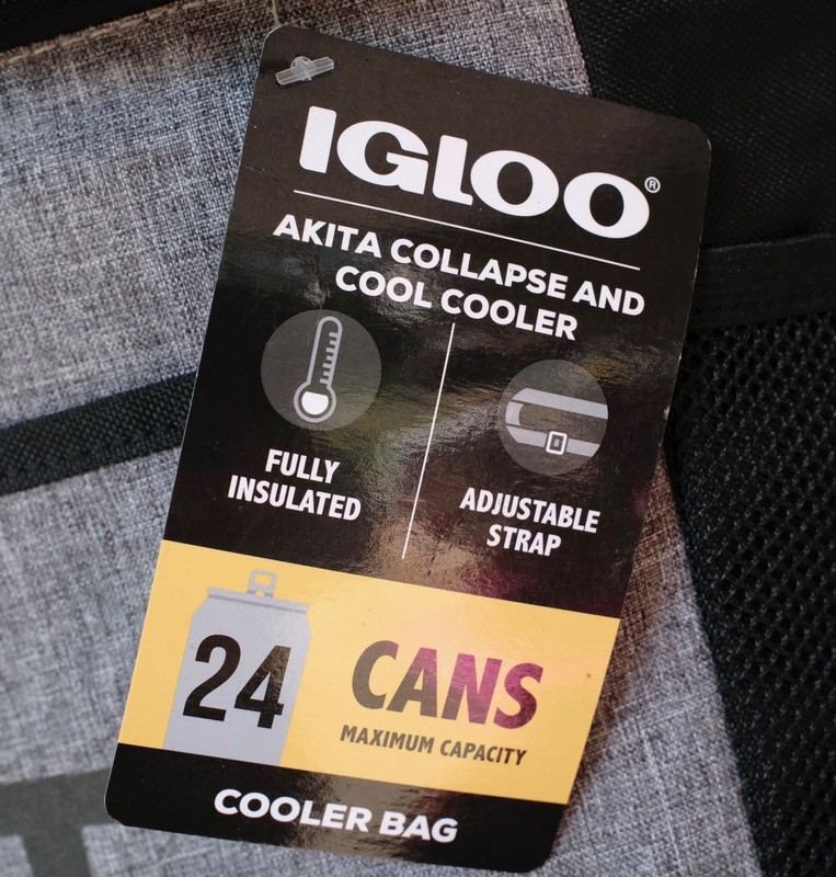 Igloo 24 Can Gray Collapsible Cooler With Adjustable Strap W/ Best Buy Branding gallery