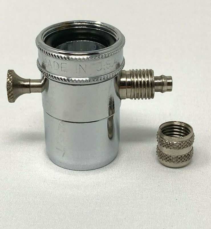 Faucet Adapter Diverter Valve, chrome 1/4", compression, made in USA, 2 adapters gallery
