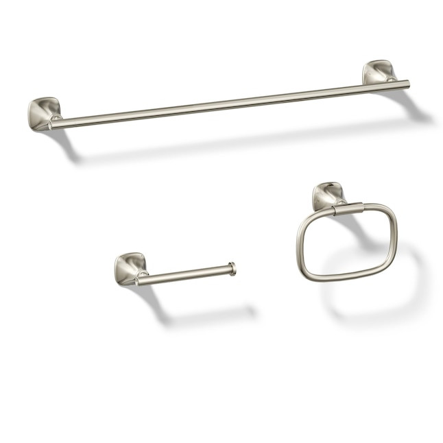 KOHLER 3 -Piece Rill Vibrant Polished Nickel Decorative Bathroom Hardware Set gallery