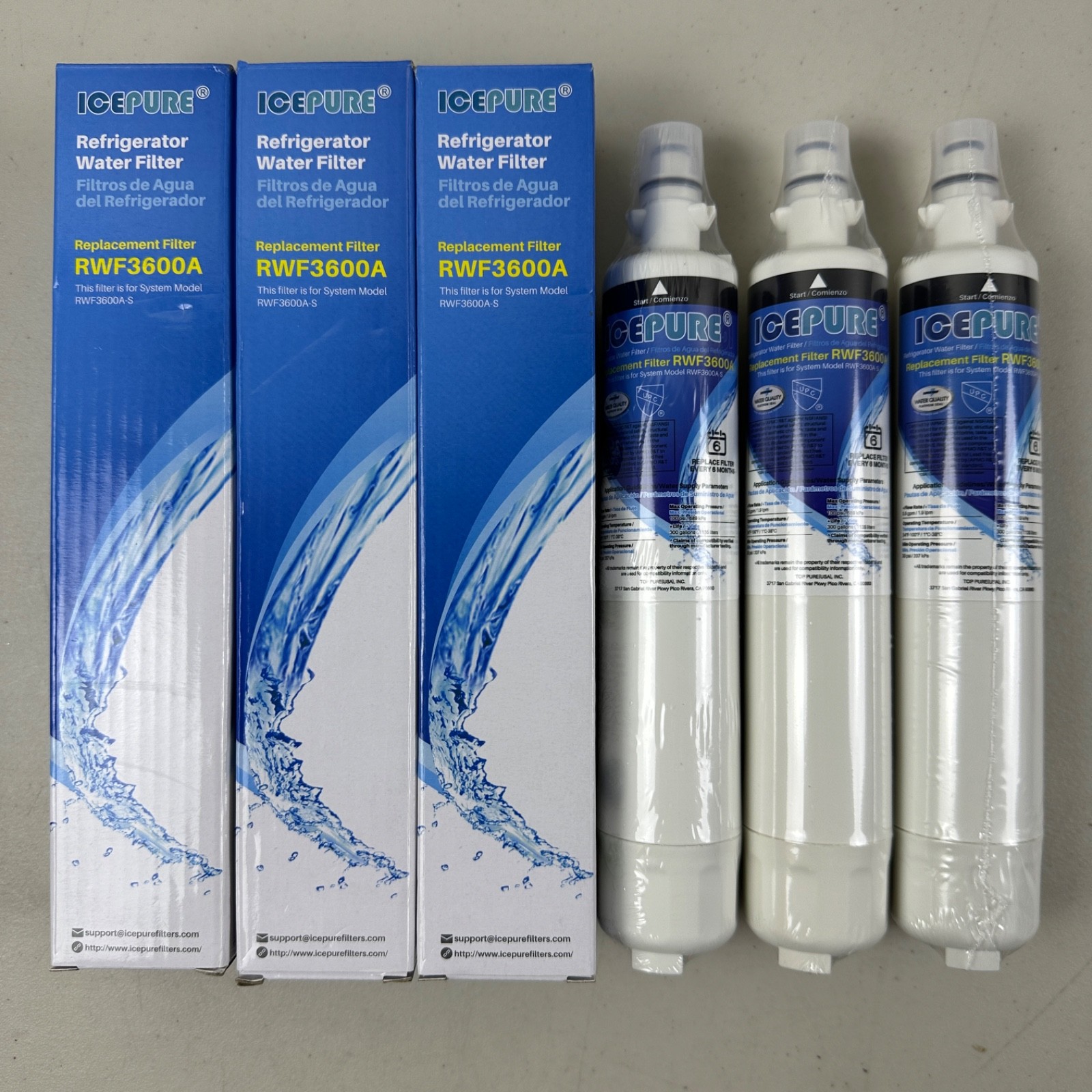 ICEPURE RPWF Refrigerator Water Filter Replacement For GE RPWF WSG-4 RWF3600A gallery