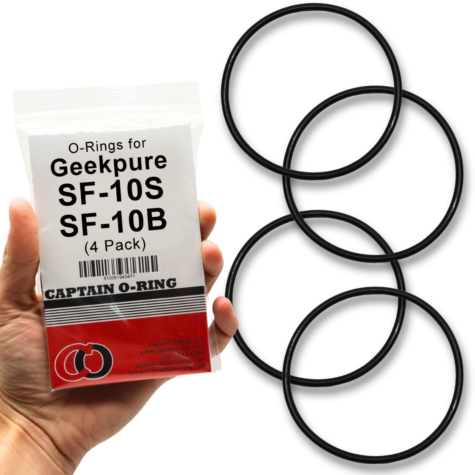 Replacement O-Rings ONLY for Geekpure SF-10S / SF-10B Filter Housings (4 Pack) gallery