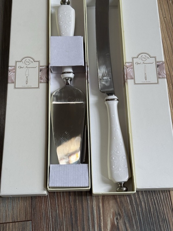 Lenox “Opal Innocence" Cake Server & Knife 2 pcs. ~ #6225965(57) W Boxes gallery