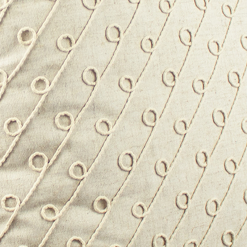 2pk Textural Solid Square Throw Pillow Natural Beige Rope Spiral Woven Linen gallery