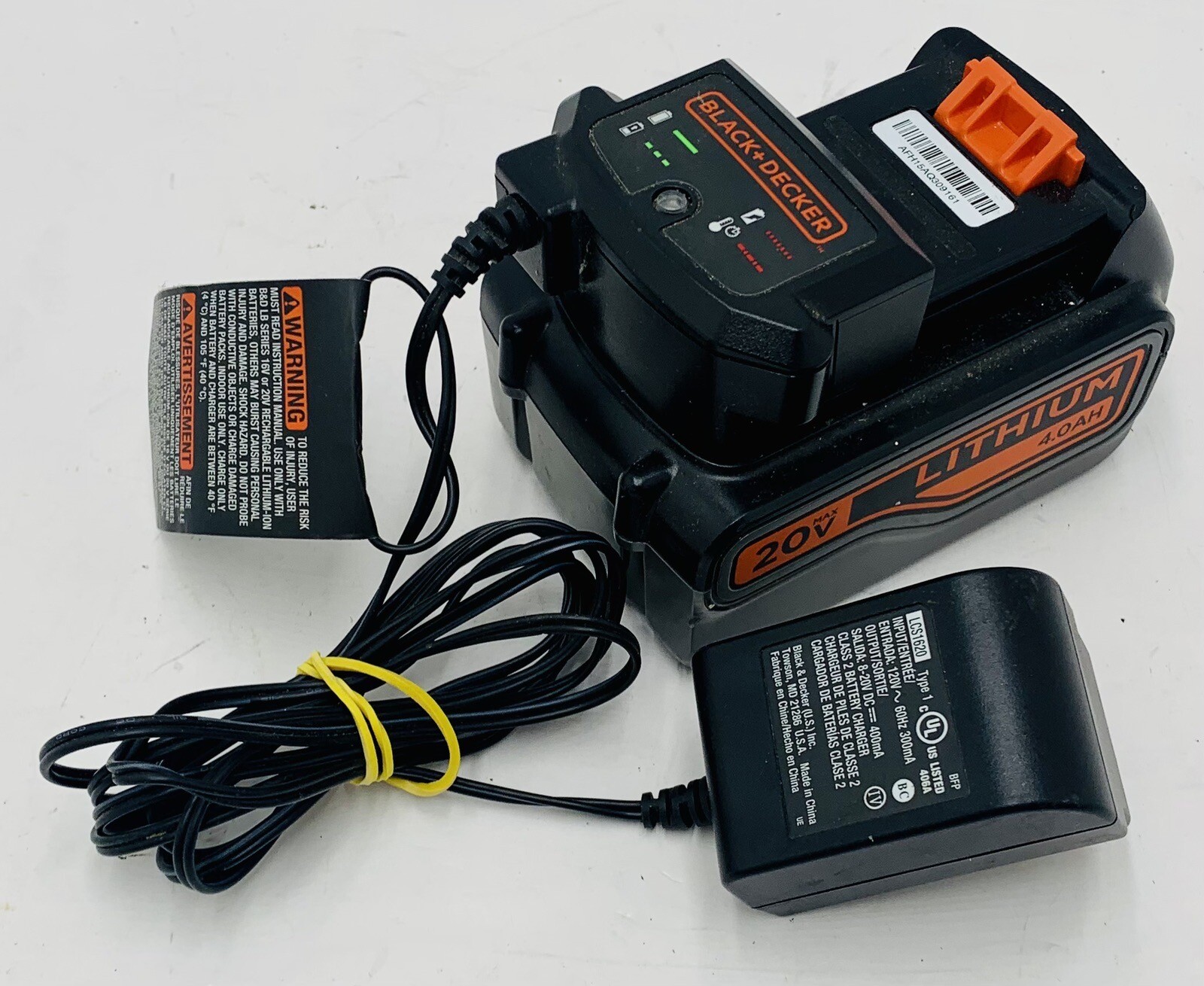 BLACK+DECKER 20V MAX Lithium-Ion Battery Pack 2.0Ah + LCS1620 Charger gallery