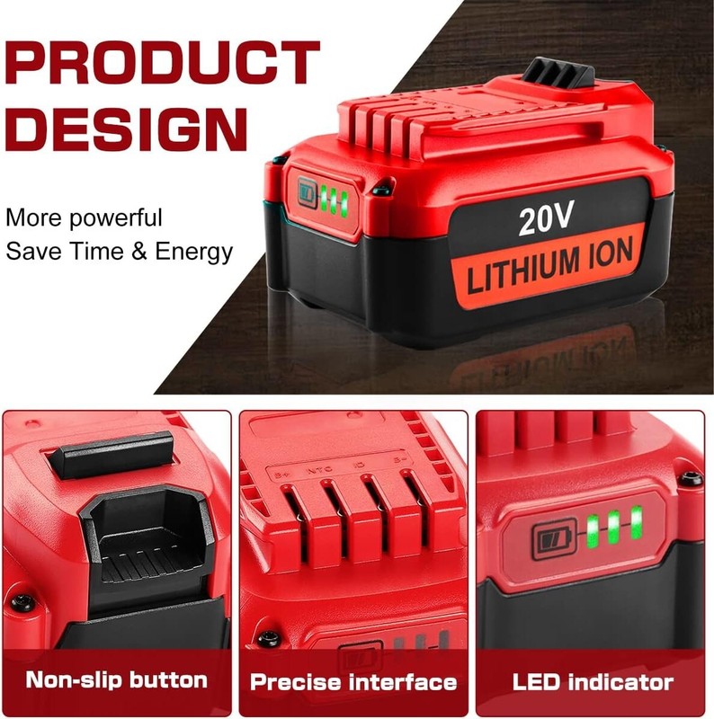 2PACK Battery For Craftsman V20 20 Volt MAX Li-ion 5.0Ah CMCB201 CMCB202 CMCB204 gallery