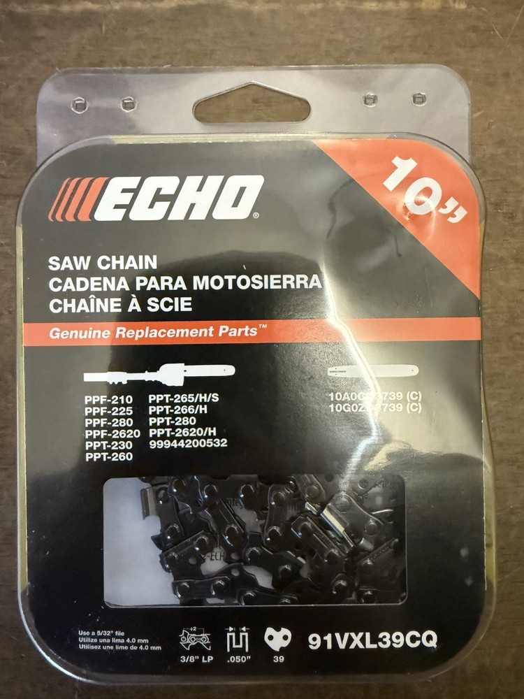 Echo 10" Saw Chain Replacement Genuine 91VXL39CQ 3/8" LP NEW IN PACKAGE