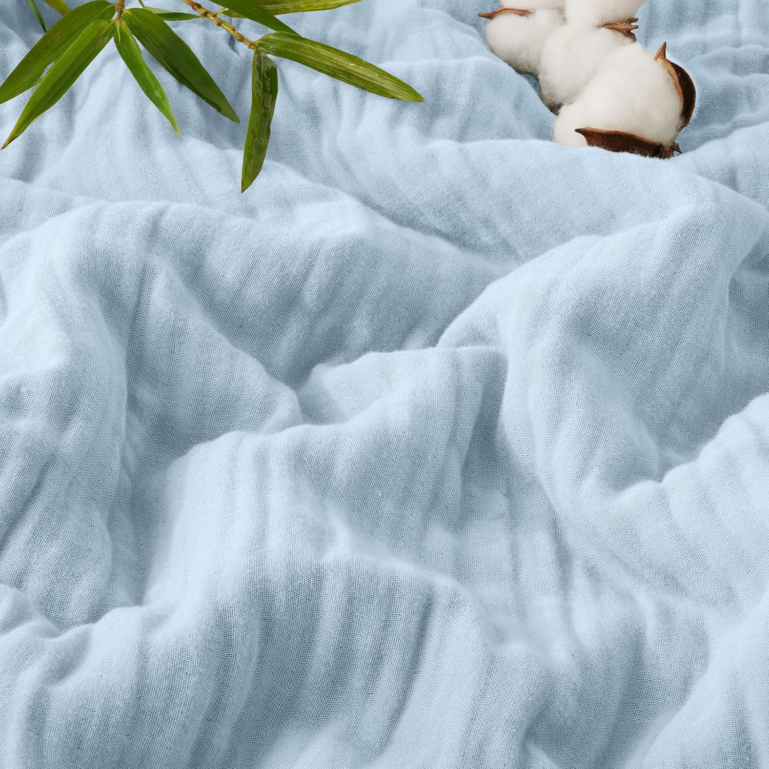 PHF Cooling Muslin Blanket Queen Size, Lightweight Gauze Blanket for Adults, 60% gallery