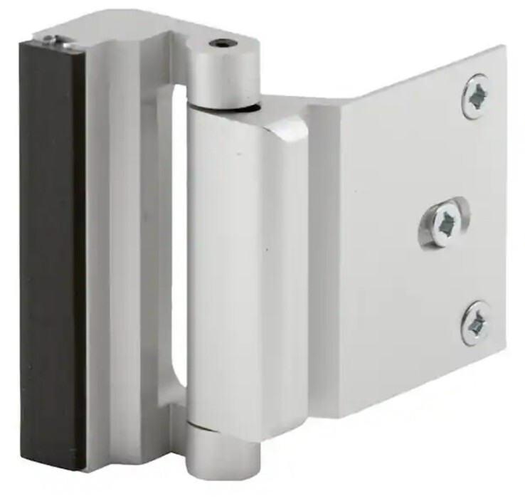 🔒Prime-Line U10827 Door Reinforcement Lock • Satin Nickel • 800lb Security Stop gallery