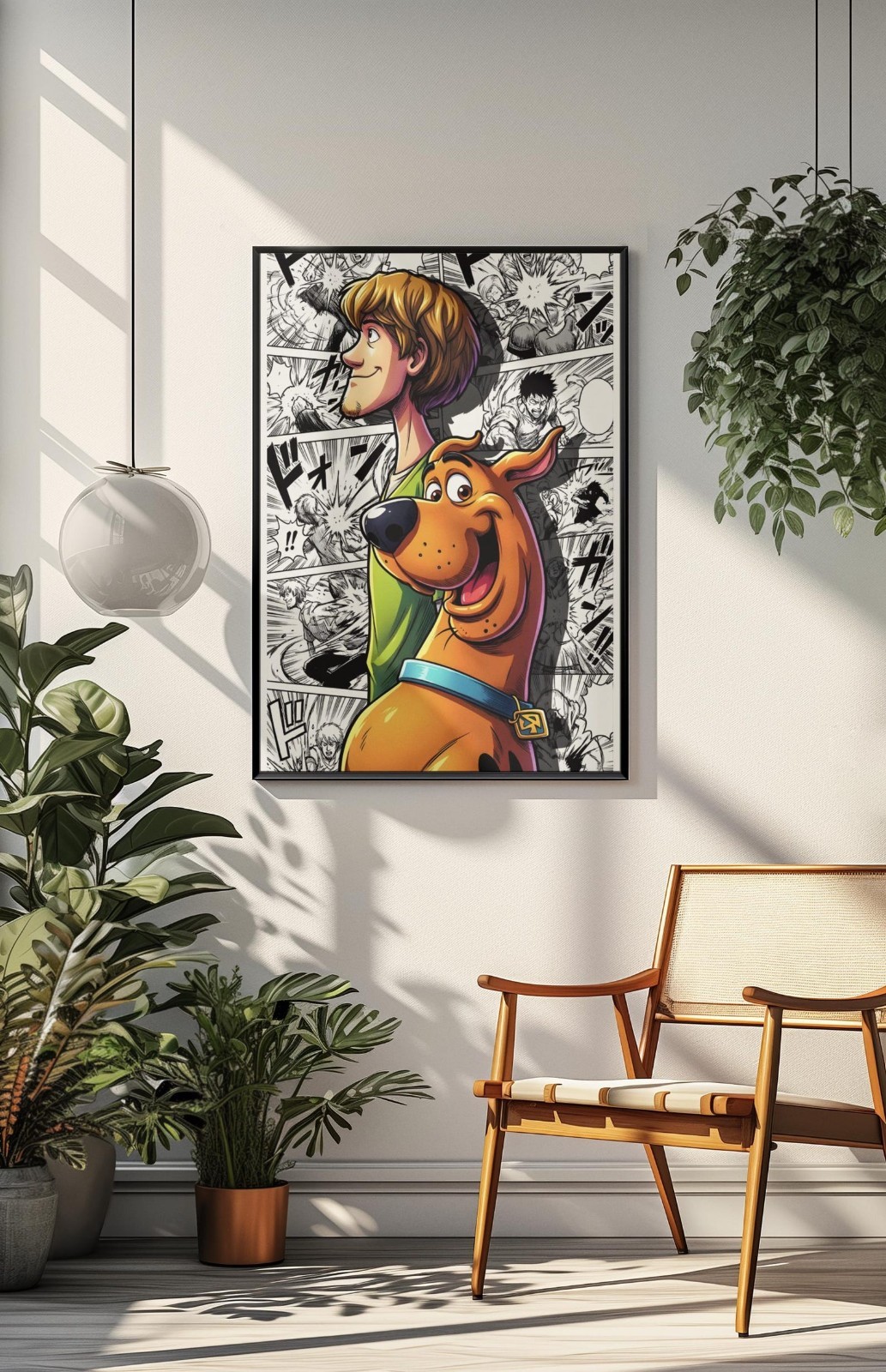 Scooby-Doo Poster, Comic Style Cartoon Wall Art, Retro Animation Print. Unframed gallery
