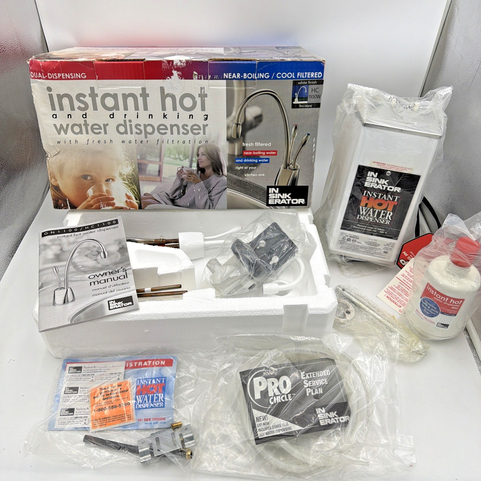 Insinkerator Instant Hot Cold Water Dispenser F-HC1100W COMPLETE KIT w/ Tank NEW gallery