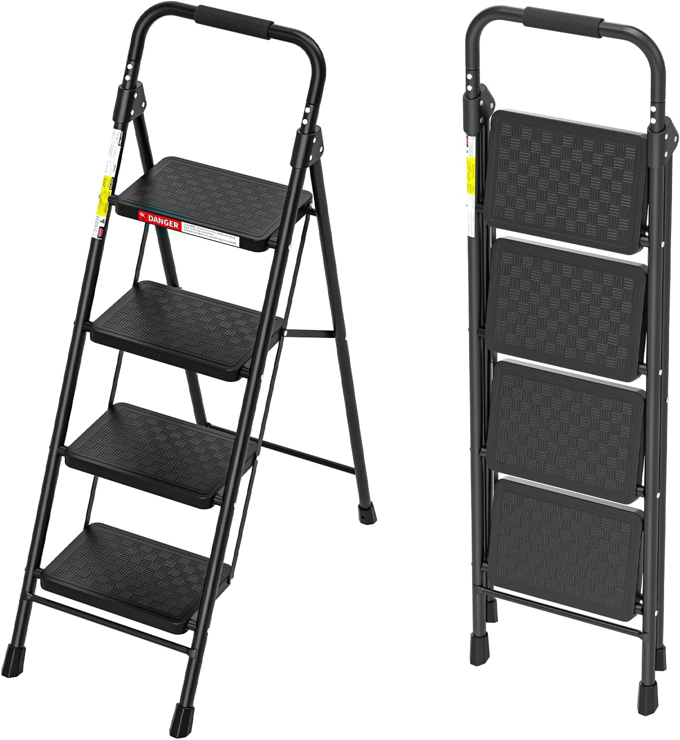 HBTower Step Ladder, 4 Step Ladder with Wide Anti-Slip Pedal, Step Stool Foldabl gallery