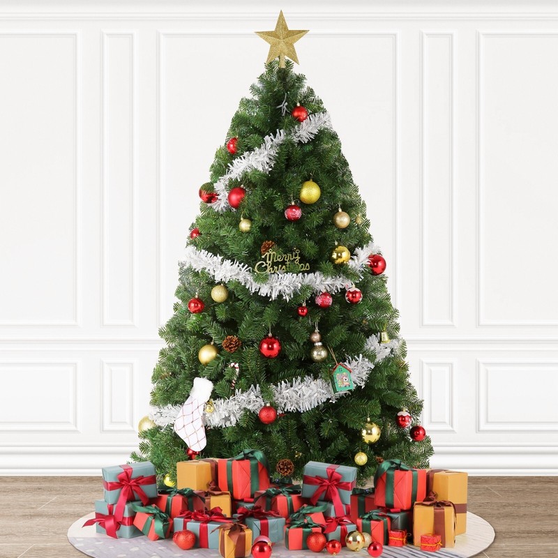 Prelit Artificial Christmas Tree +Lights 6ft/7.5ft Snow Flocked Holiday Xmas🎄 gallery