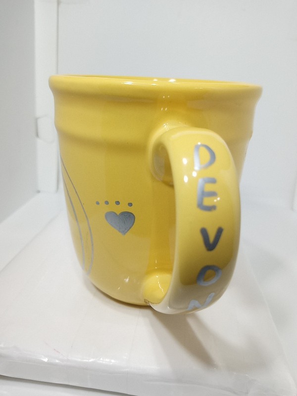DEVON MUG. INITIAL "D" COFFEE MUG. DEVON COFFEE MUG. DEVON NAME DECO MUG. B392 gallery