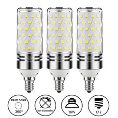 16W E12 LED Corn Bulb Light 6000K Candelabra Ceiling Fan Lamp Daylight White