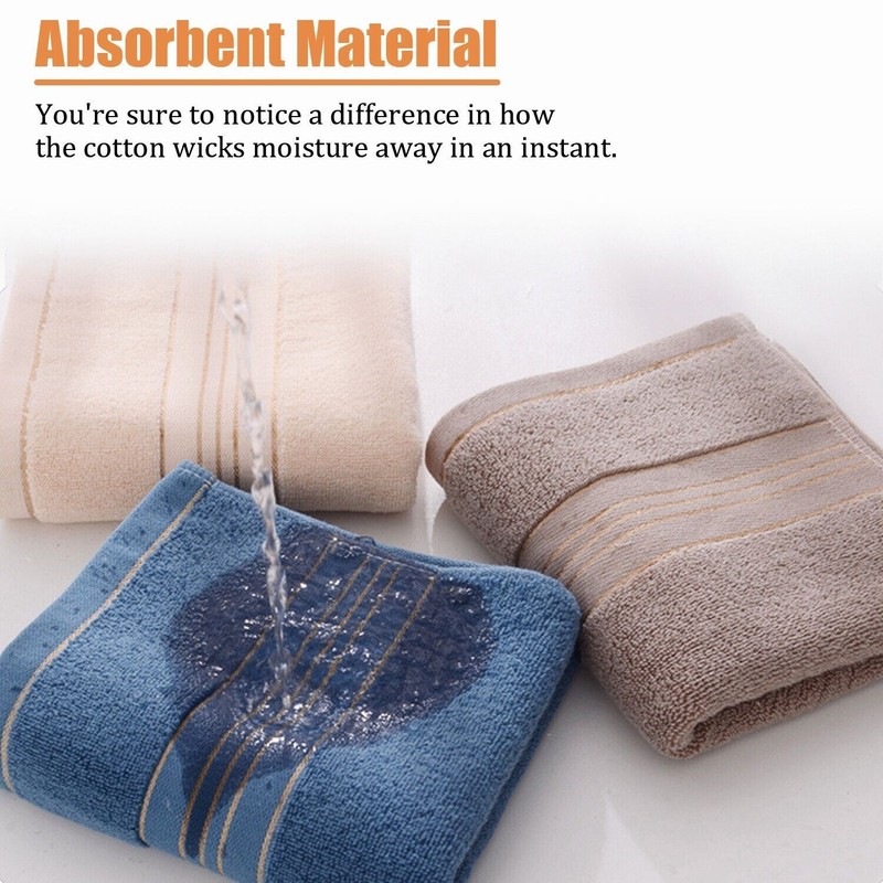 4PCS Cotton Bath Sheet Solid Luxurious Set Super Absorbent Quick Drying Towel US gallery
