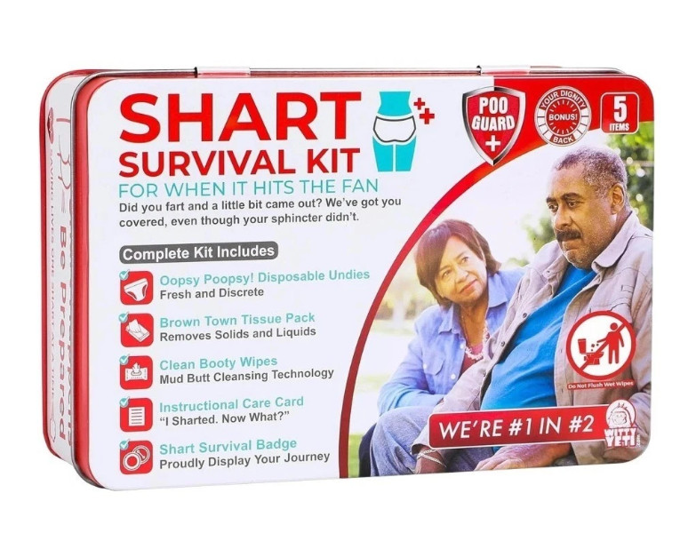 Shart Survival Kit Funny Gag Gift - White Elephant Prank Set for Adults New gallery