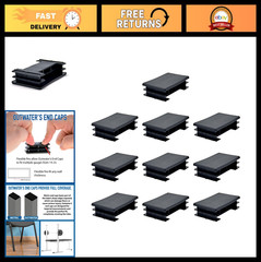 2″ x 3″ Rectangular Insert End Caps – Tubing Finishing Plugs, Chair Glides, Floo