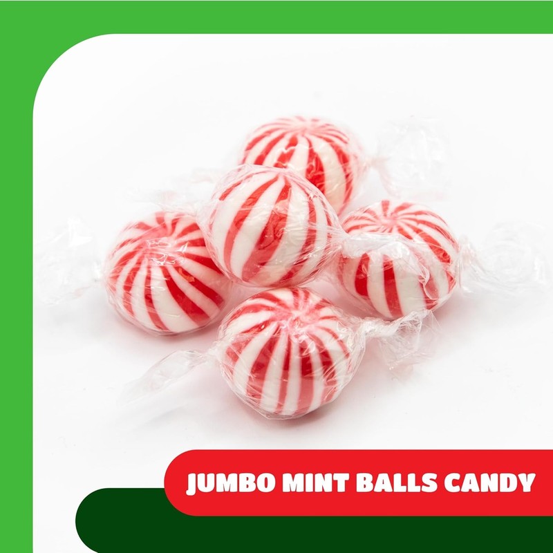 Jumbo Mint Balls - 2 Pound Bulk Pack (About 90 Count) - Peppermint Hard Candy gallery