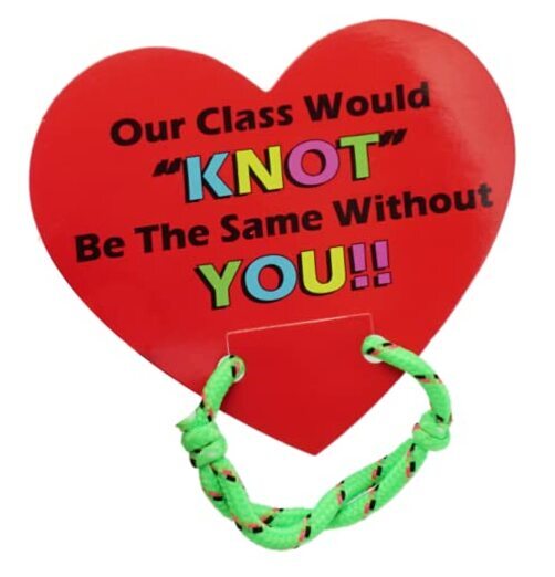 Valentines Bracelets with Cards (48 Pack ) Our Class Will Knot Be The Same gallery