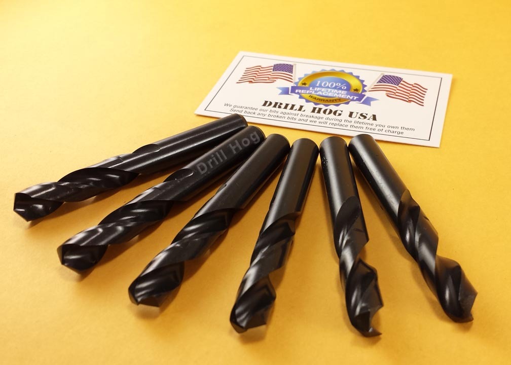 5/16" Stubby Bit Machine Screw Stub Length Lifetime Warranty 6 Pc Drill Hog USA gallery