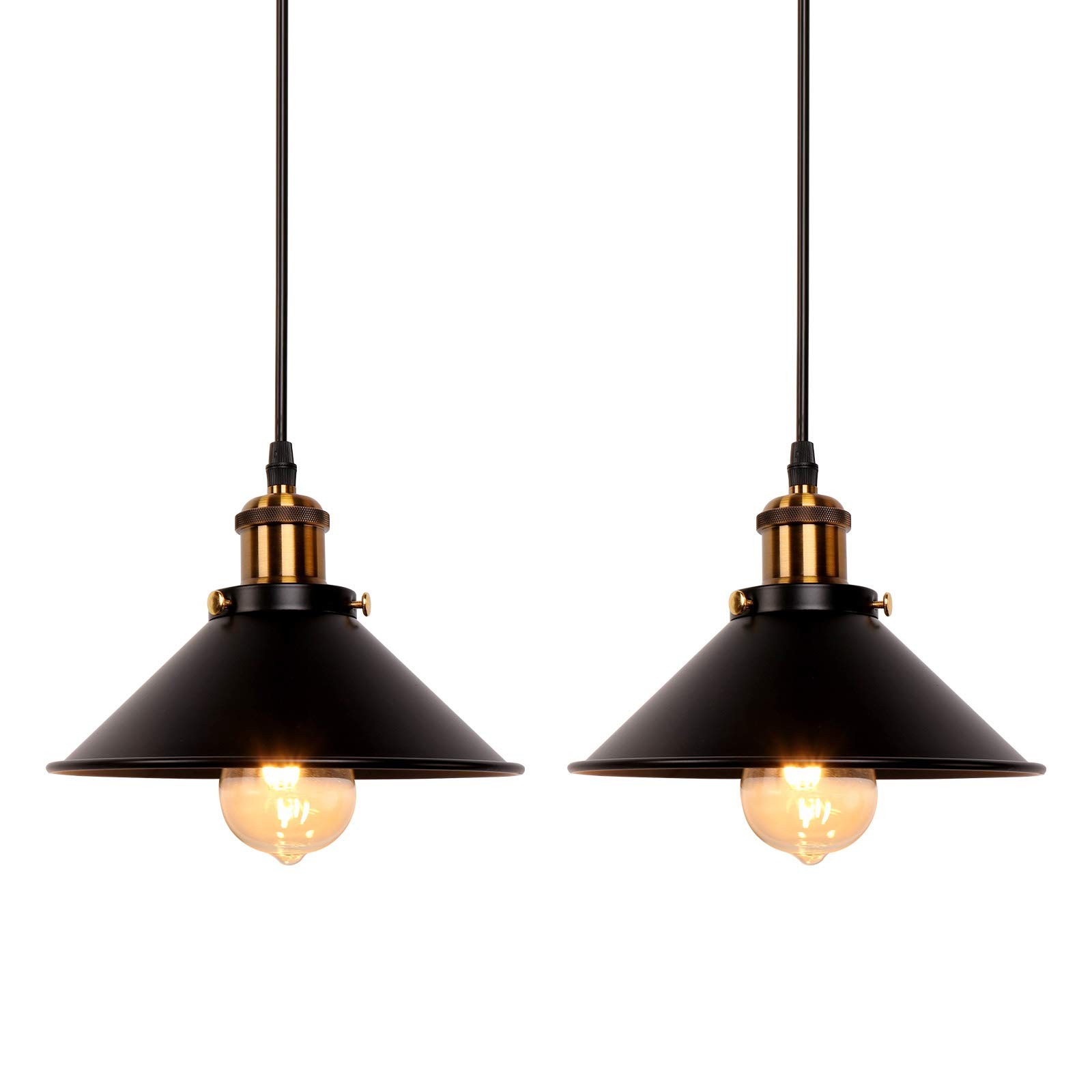 2 Pack Hanging Pendant Ceiling Light Fixture Home Bar Kitchen Island Lighting US gallery