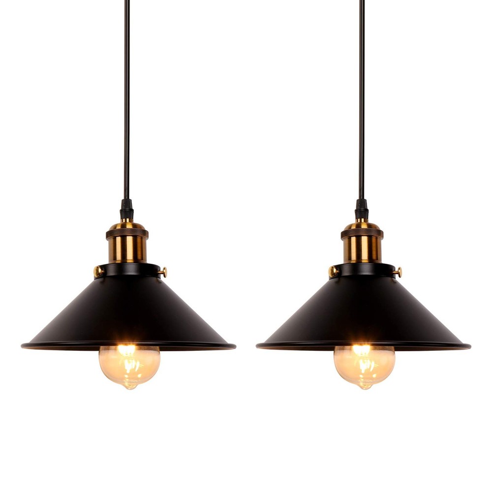 2 Pack Hanging Pendant Ceiling Light Fixture Home Bar Kitchen Island Lighting US