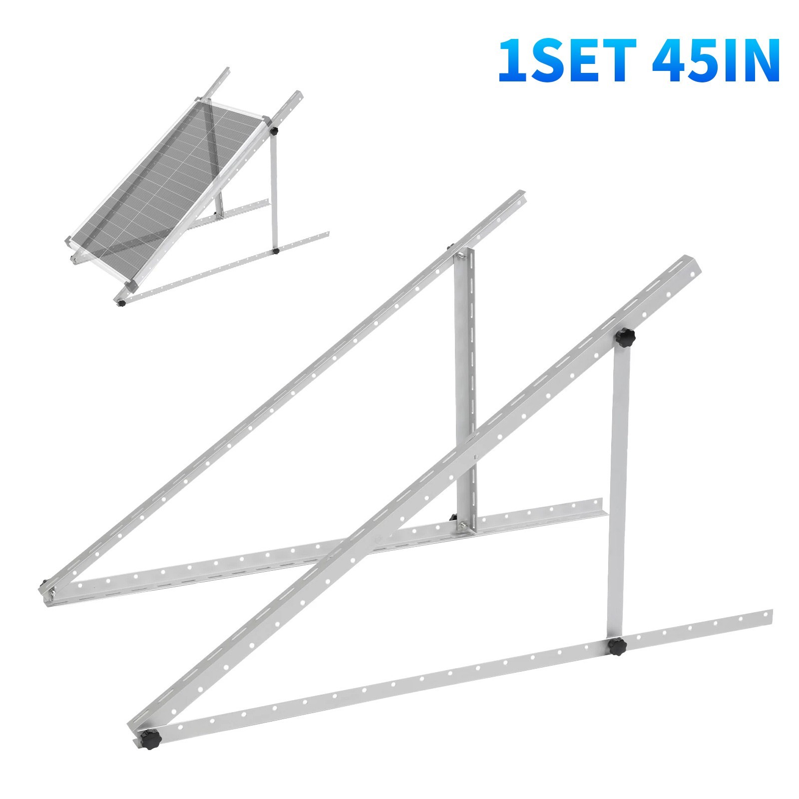45 inch 0 - 90°Adjustable Solar Panel Mounting Brackets Kit (1/2/4Set) RV System gallery