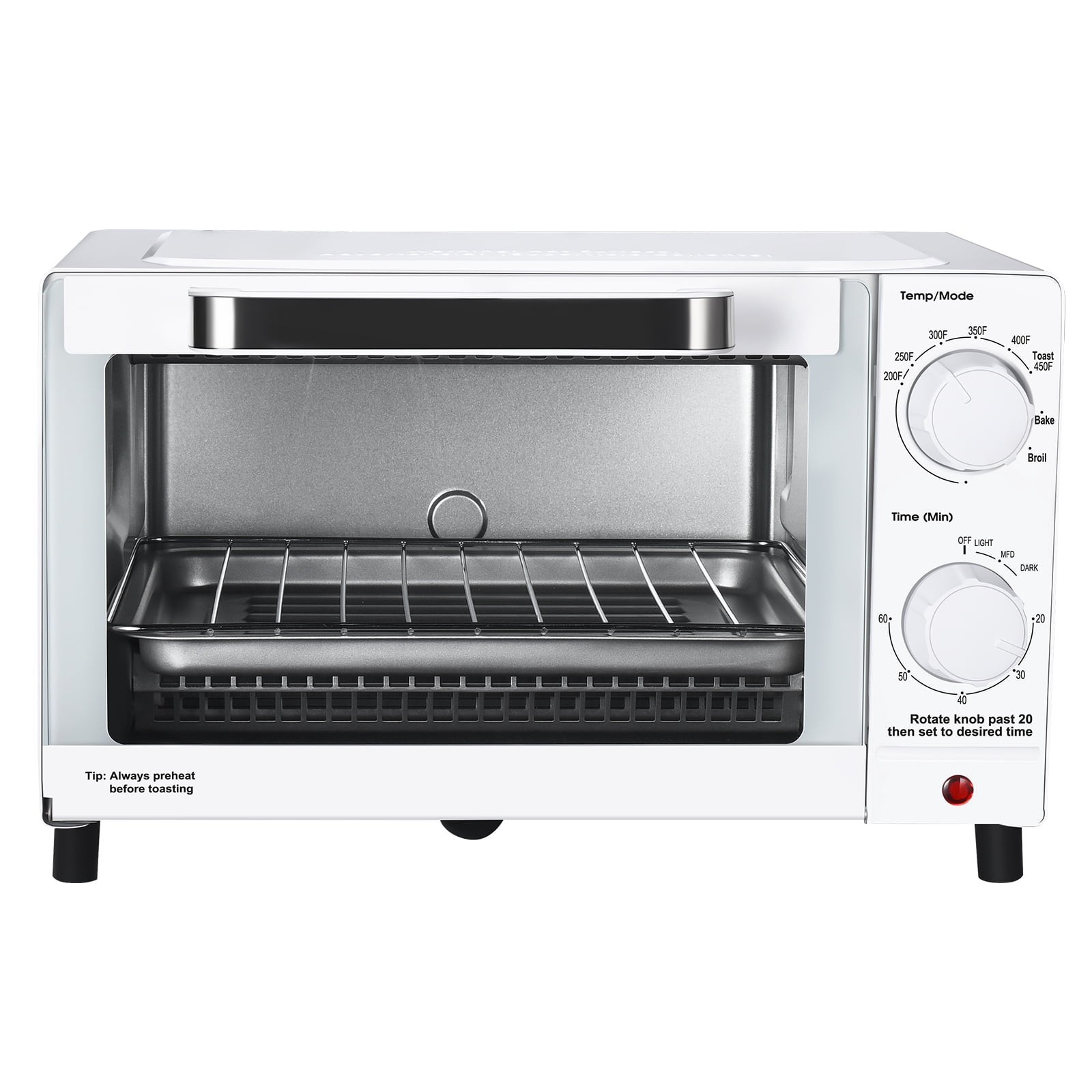 Mainstays 4 Slice Countertop Toaster Oven with 3 Settings Arctic White New gallery