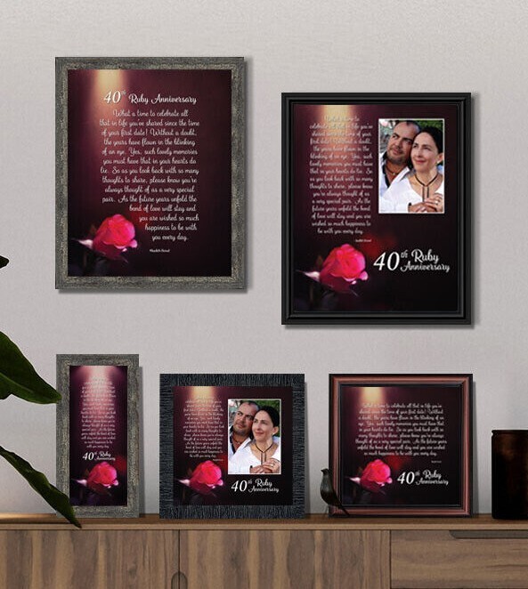 40th Anniversary Gifts for Parents, Ruby 40th Anniversary Decorations for Party gallery