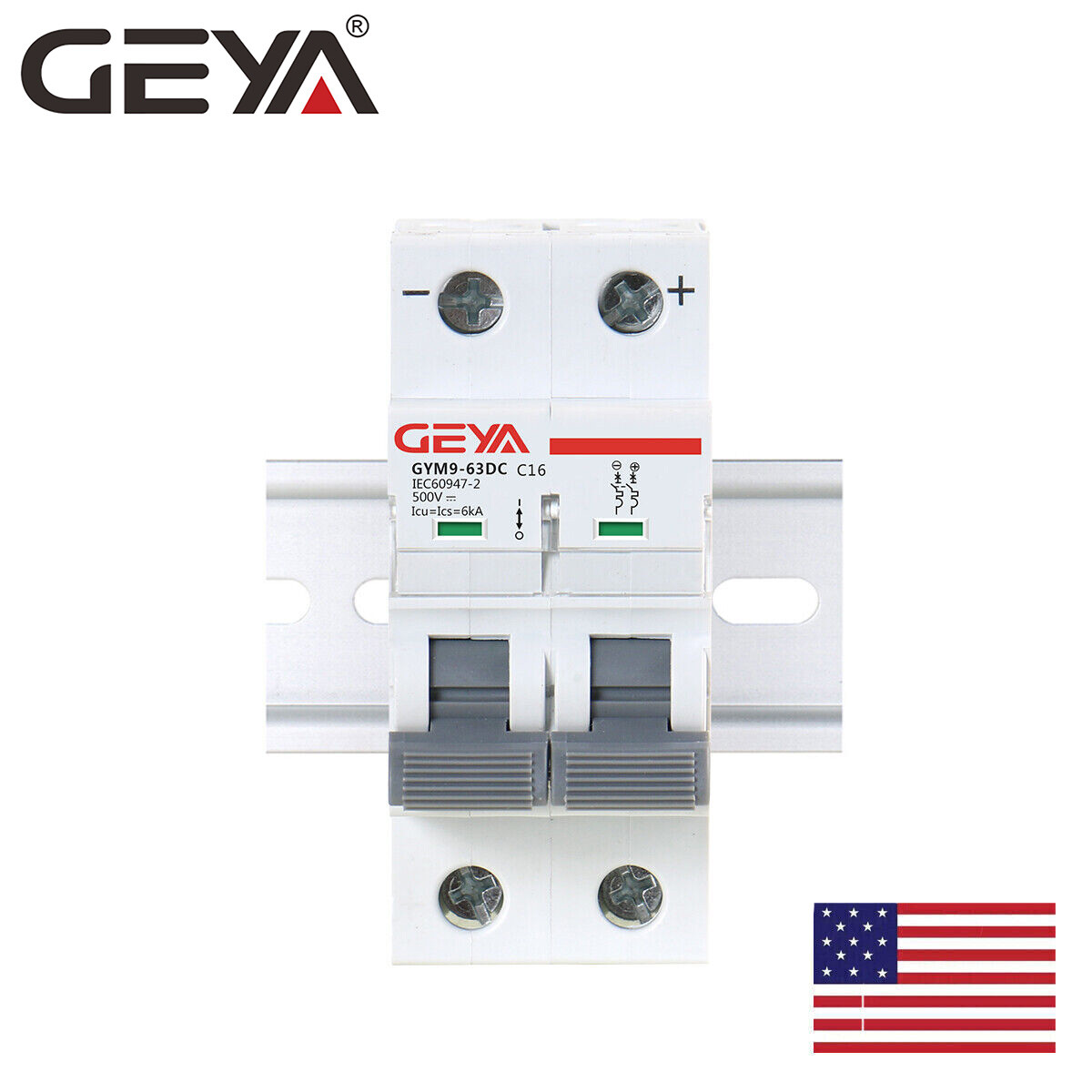 GEYA Solar DC Mini Circuit Breaker 2P MCB 6/10/16/25/32/40/50/63/80/100/125Amp gallery