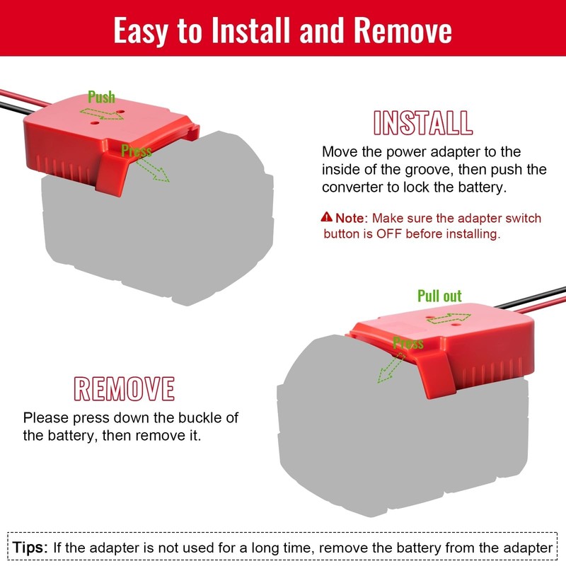 DIY Adapter Power Wheel Compatible With Milwaukee 18V Battery Connect Dock gallery
