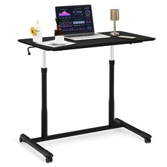 Height Adjustable Computer Desk Sit to Stand Rolling Table Black