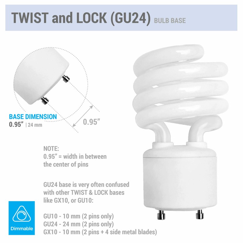 4 Pack Spiral CFL Fluorescent 23W =100W Twist and Lock GU24 3500K Neutral White gallery
