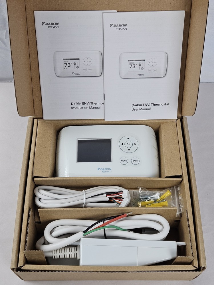 Daikin ENVi DACA-TS1-1 Programmable Digital Display Thermostat White w/ Mount
