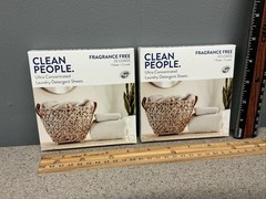 2x Clean People Laundry Detergent Sheets Plant-Based 32 Loads. 62 Loads Total $