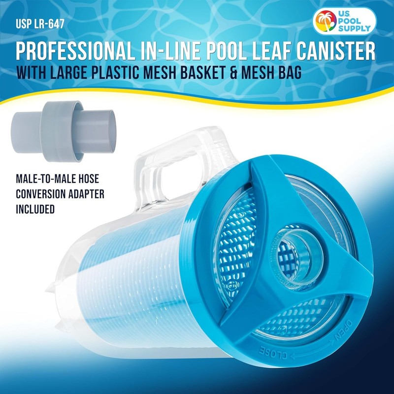Clear Inline Pool Leaf Catcher - Lightweight & Highly Efficient Debris Collector gallery