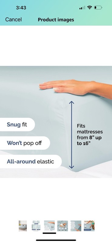 CGK SPLIT KING 7 piece sheet set, soft brushed microfiber, Ice Blue gallery