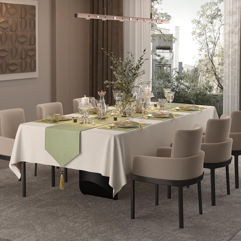 Table Cloth Rectangle Tables Decor 84''x60'' - Waterproof Plain Weave Fabric ... gallery